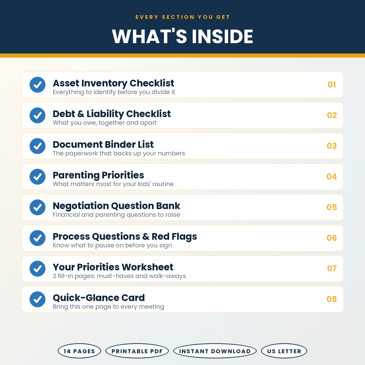 Settlement Ready. A Divorce Prep Guide for Mediation, Settlement Talks & Attorney Meetings