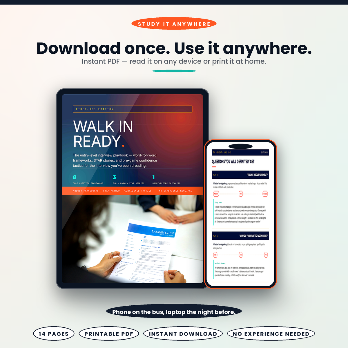 Walk In Ready: Entry Level Interview Cheat Sheet